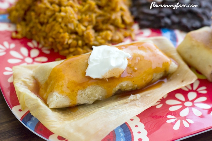 Homemade Beef Tamales recipe via flouronmyface.com