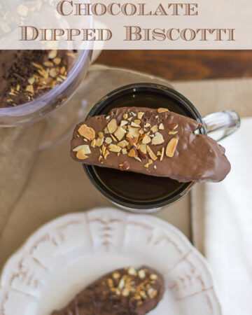 Chocolate Dipped Biscotti recipe via flouronmyface.com #ad #KACraftCoffee