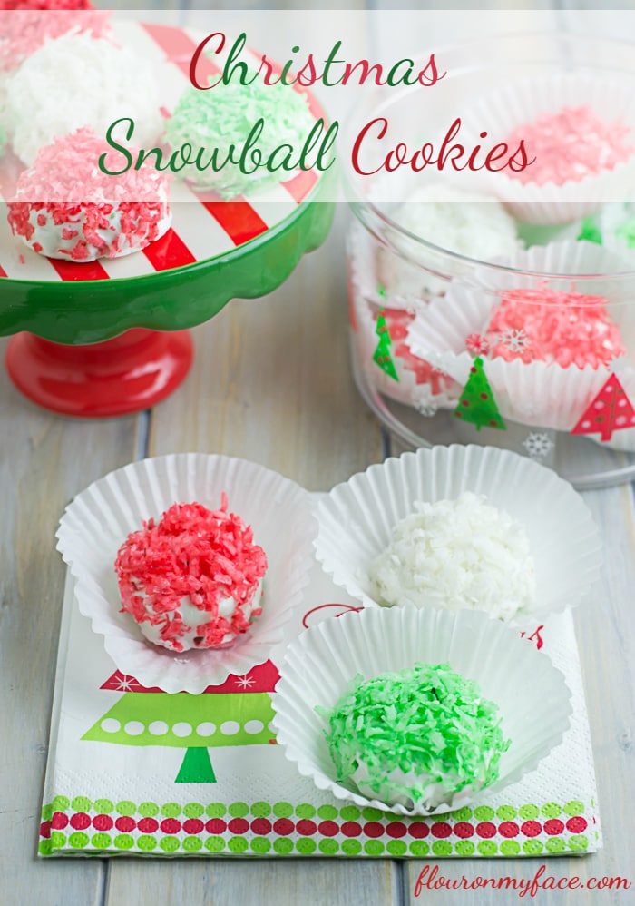 Christmas OREO Snowball Cookies recipe via flouronmyface.com