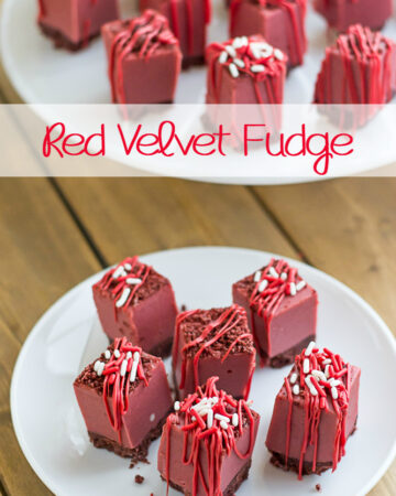 Red Velvet Fudge for Christmas