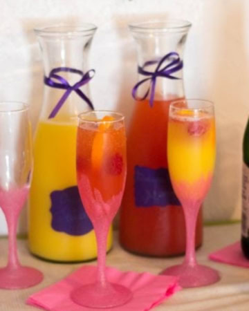 Mimosa Bar set up via flouronmyface.com