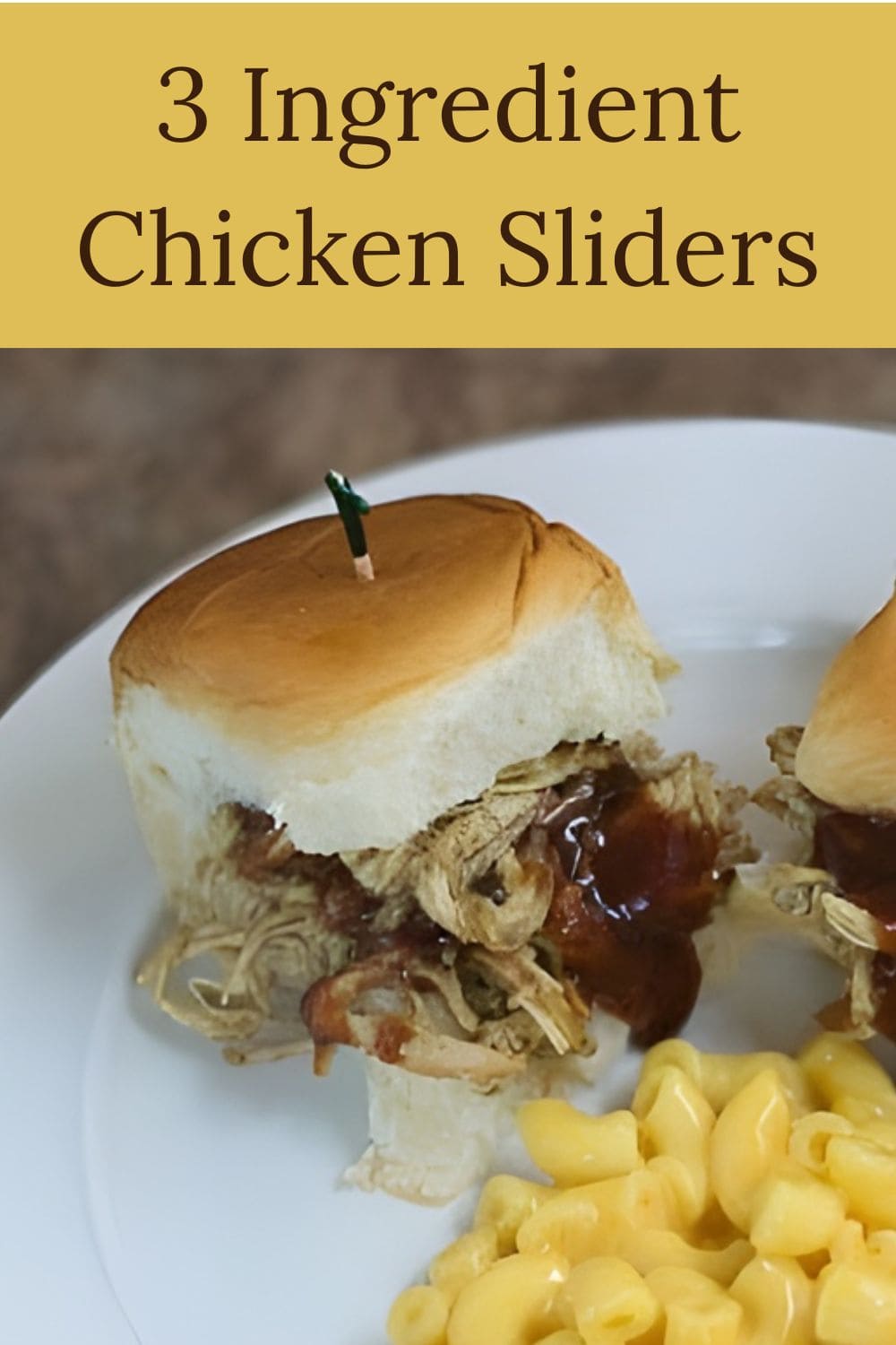 Closeup of Chicken Sliders on a bun.
