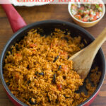 Mexican Rice with Chorizo recipe is perfect to serve along side your favorite Mexican recipes via flouronmyface.com