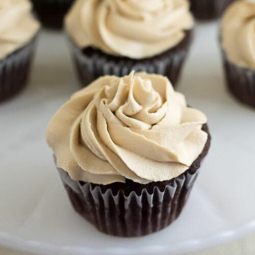 Chocolate Cupcakes with Kahlua Buttercream Frosting Flour On My Face