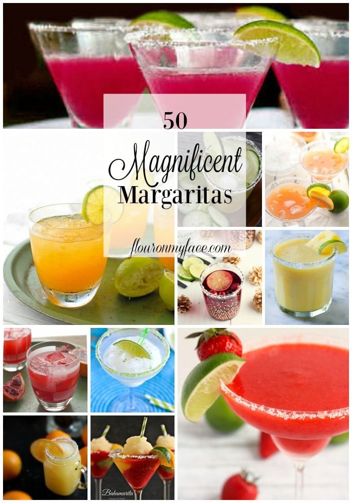 50 Margarita Recipes to help you celebrate National Margarita Day via flouronmyface.com