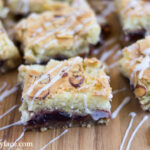 Cherry Cake Bars filled with homemade Cherry Marmalade via flouronmyface.com
