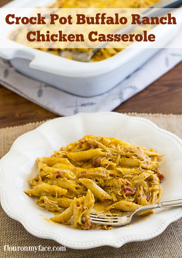 Crockpot Buffalo Ranch Chicken Casserole recipe 