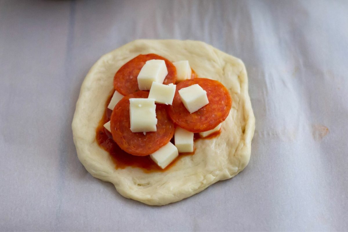 Pepperoni Pizza Bombs Flour On My Face