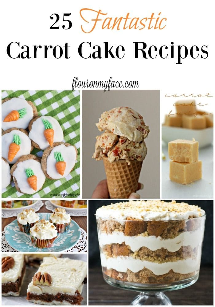 25 Fantastic Carrot Cakes recipes perfect for your Easter celebration via flouronmyface.com