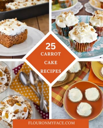 Featured image for 25 Carrot Cake Recipes with preview of 4 recipes.