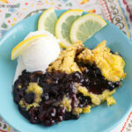 Crock Pot Dump Cake Blueberry Lemon Cake recipe via flouronmyface.com