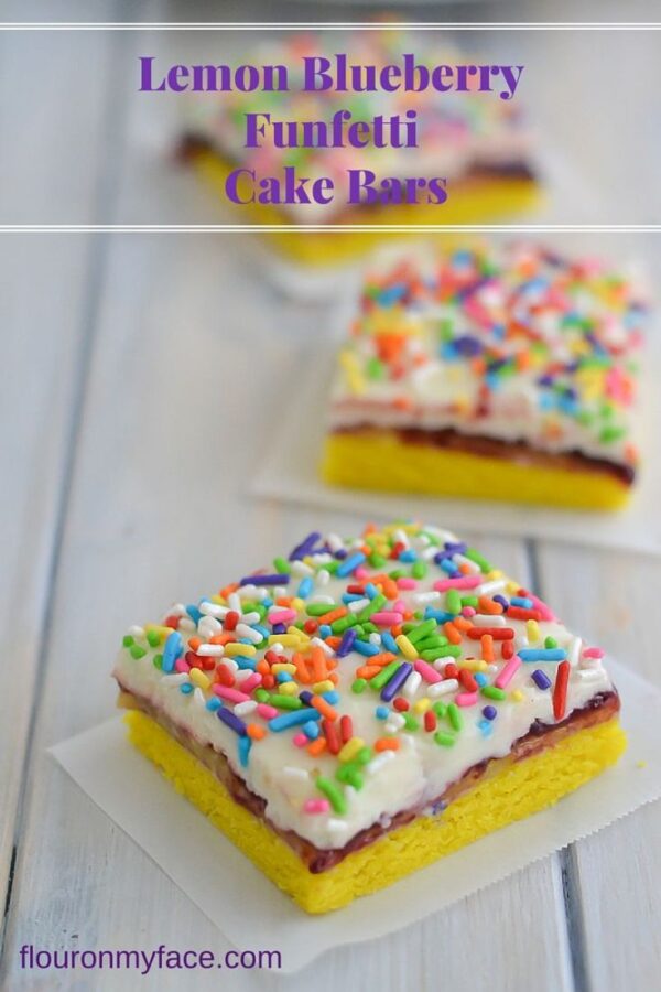 Lemon Blueberry Funfetti Cake Bars Flour On My Face
