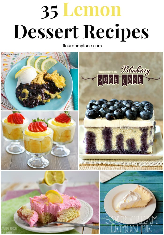 35 Lemon Dessert Recipes to help you celebrate Spring via flouronmyface.com