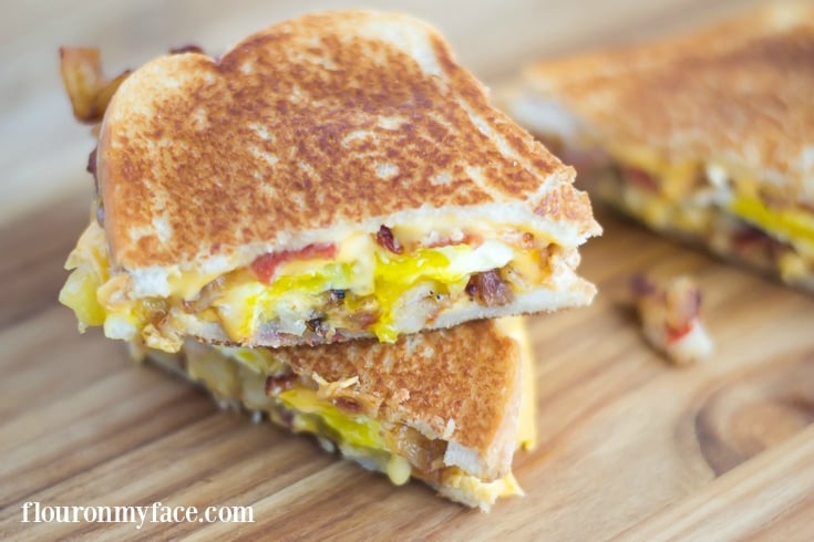 Breakfast Sandwich Ideas for National Grilled Cheese Day via flouronmyface.com