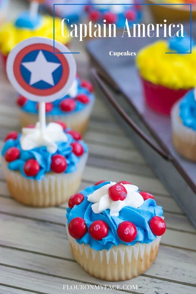 Captain America Cupcakes Flour On My Face