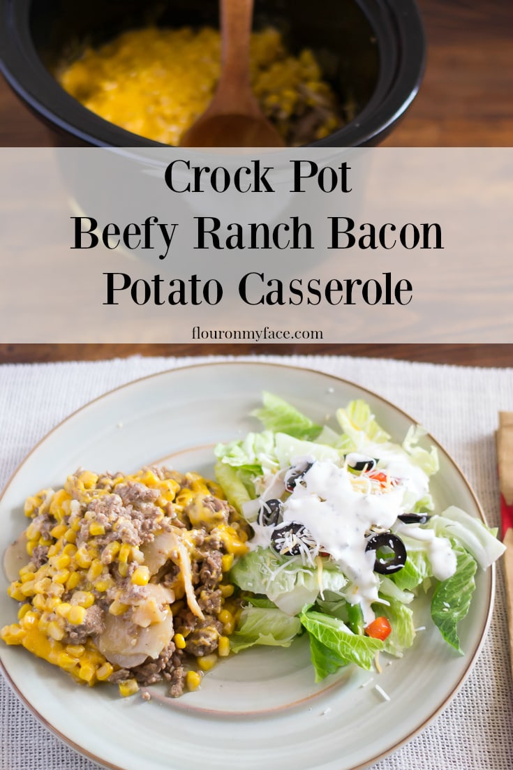 Crockpot recipe: Crock Pot Beefy Ranch Potato Casserole recipe via flouronmyface.com