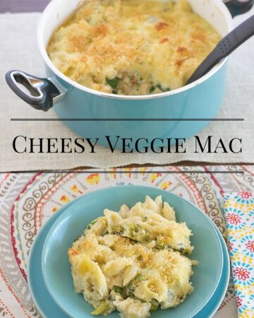 Cheesy Veggie Macaroni and Cheese recipe via flouronmyface.com