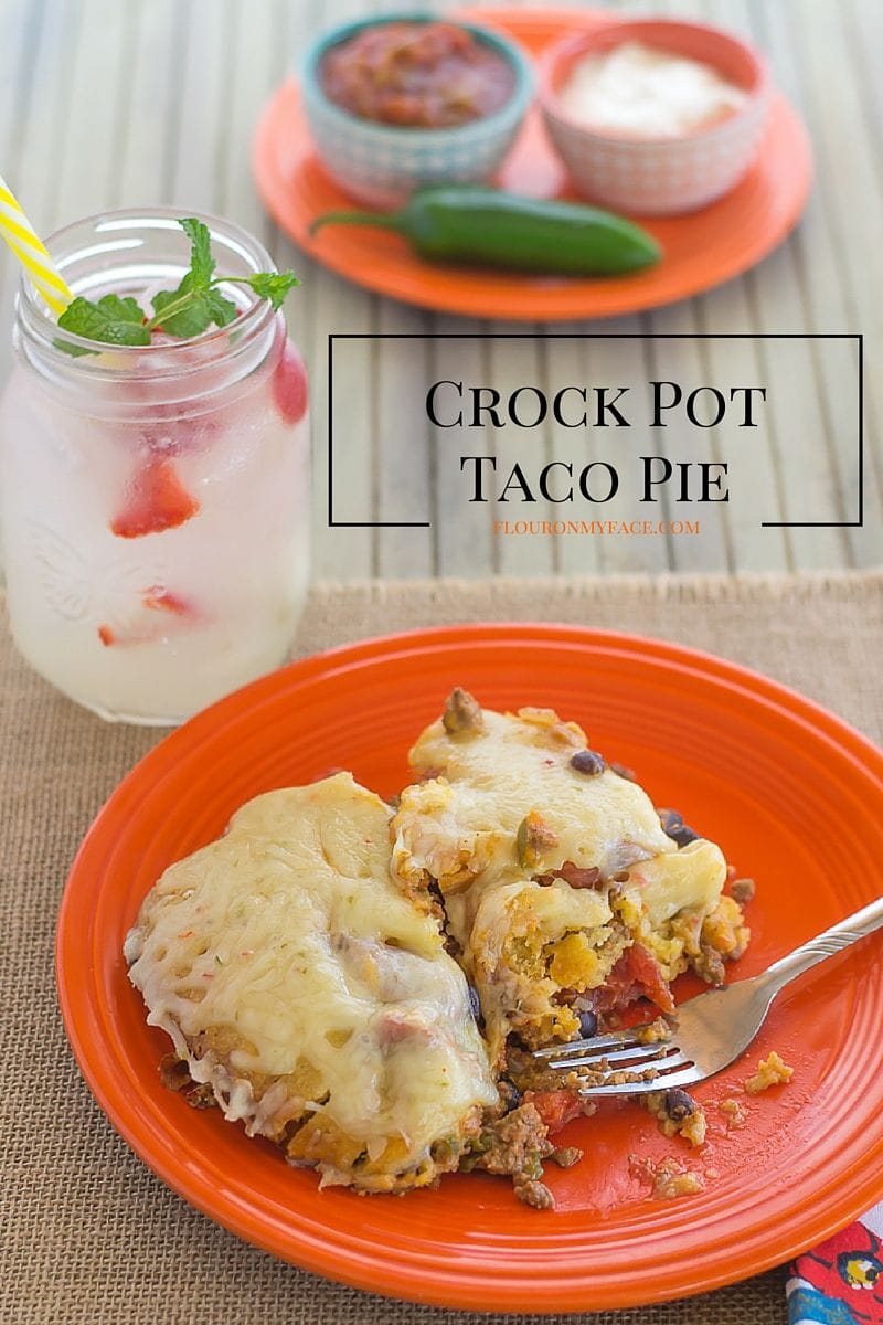 Crock Pot Taco Pie recipe via flouronmyface.com