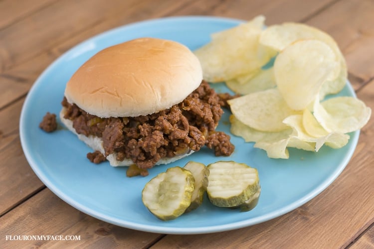 Easy homemade Sloppy Joes mix can be made in a crock pot, in a skillet and is the easiest Sloppy Joes Freezer Meal you will ever make via flouronmyface.com