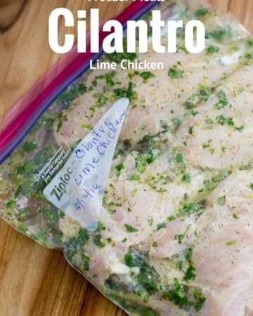 Freezer Meals Recipe: Cilantro Lime Chicken via flouronmyface.com