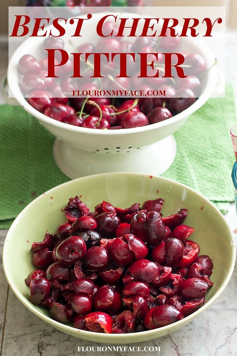 Best Cherry Pitter that gets most of the cherry pits the first time via flouronmyface.com #ad #affiliate