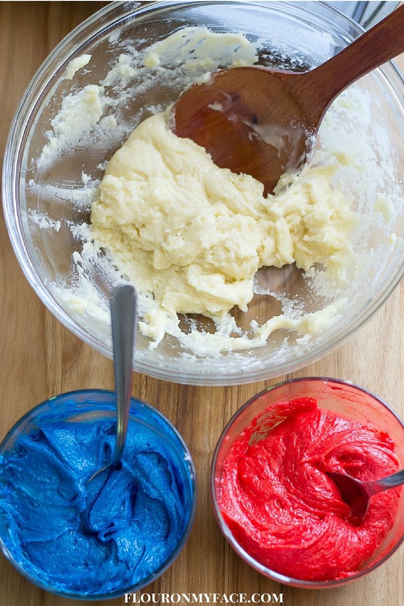 red white and blue cake bars made for the 4th of July with Skittles America Mix candy via flouronmyface.com #ad