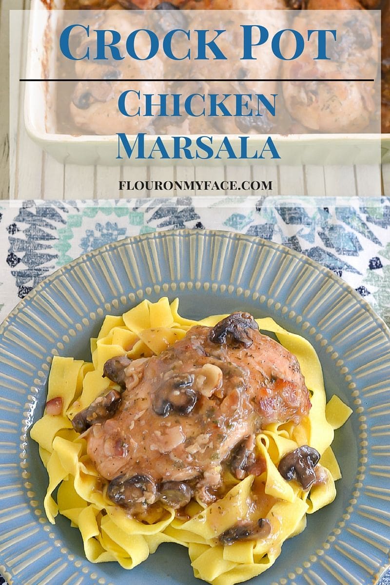 Crockpot Chicken recipe: Crock Pot Chicken Marsala Recipe via flouronmyface.com