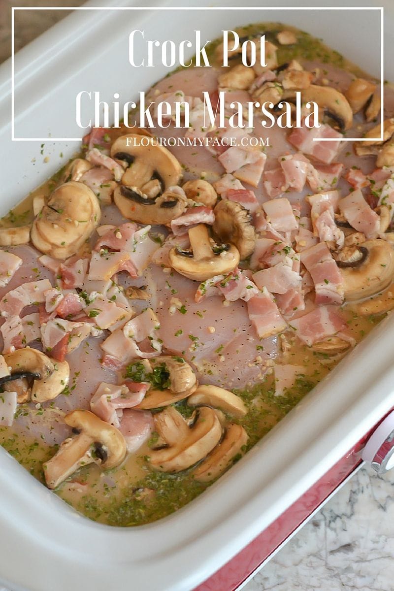 CrockPot Chicken Marsala recipe via flouronmyface.com
