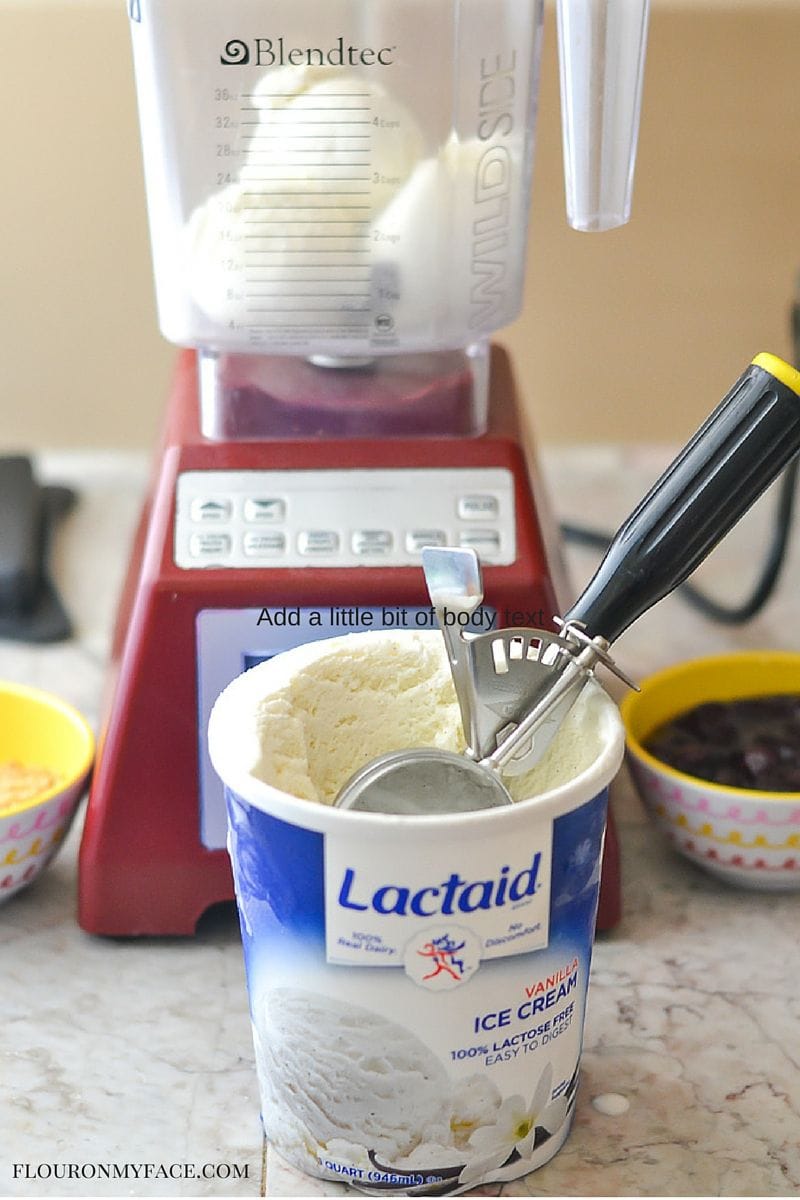 Lactose free milkshake recipe made with LACTAID® ice cream via flouronmyface.com