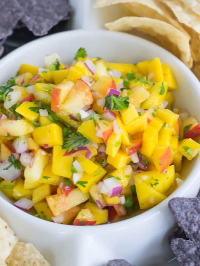 Fresh Mango Peach Salsa
