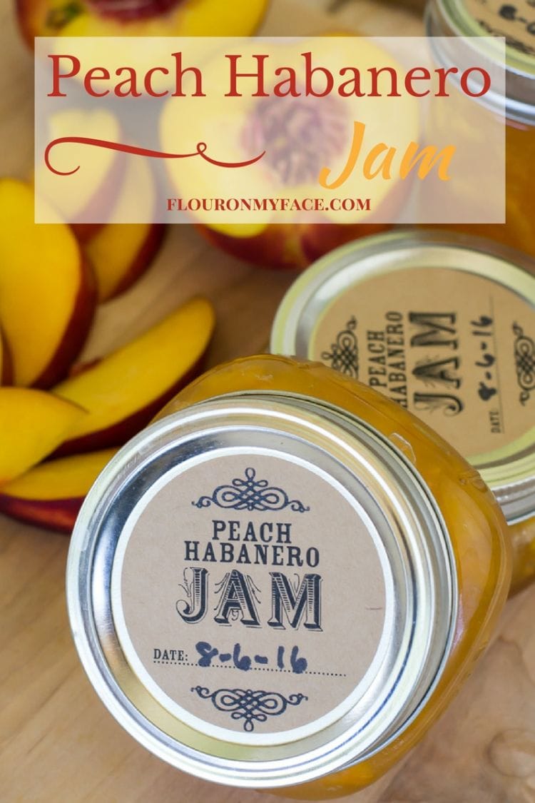 Peach Habanero Jam recipe made with fresh Washington State peaches via flouronmyface.com #ad #canbassador