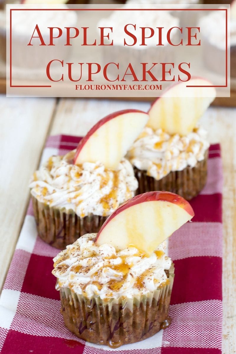 Apple Spice Cupcakes with Caramel Apple Coffee Frosting via flouronmyface.com
