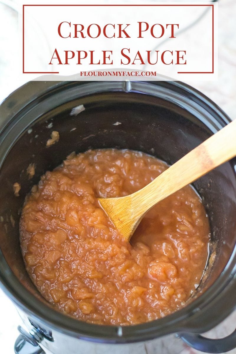 How to make homemade apple sauce the easy way-in a crock pot slow cooker via flouronmyface.com