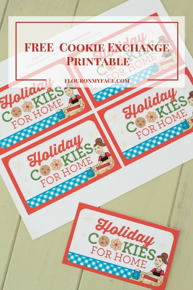 Free Christmas Cookie Exchange Printables via flouronmyface.com
