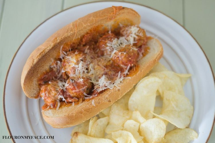 Crock Pot® Slow Cooker Meatball Subs recipe via flouronmyface.com #ad #crockpotrecipes