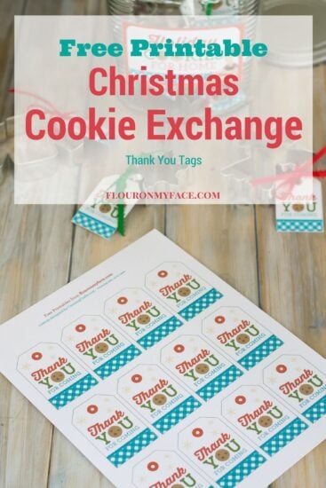 Christmas Cookie Exchange Thank You Gift Tags - Flour On My Face