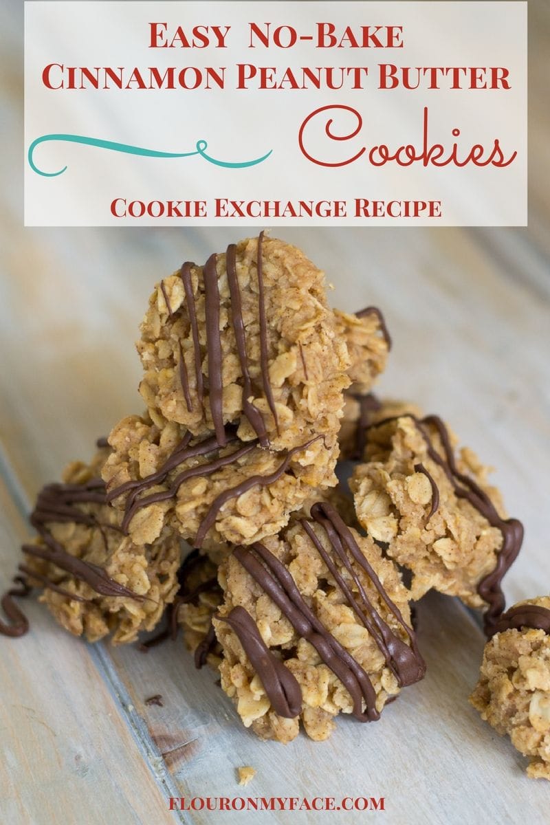 Easy No-Bake Cinnamon Peanut Butter Cookies via flouronmyface.com