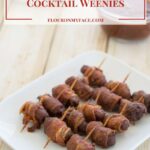 Crock Pot Bacon Wrapped Cocktail Weenies recipe via flouronmyface.com #crockpotrecipes