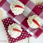 Apple Spice Cupcakes with apple caramel coffee frosting via flouronmyface.com
