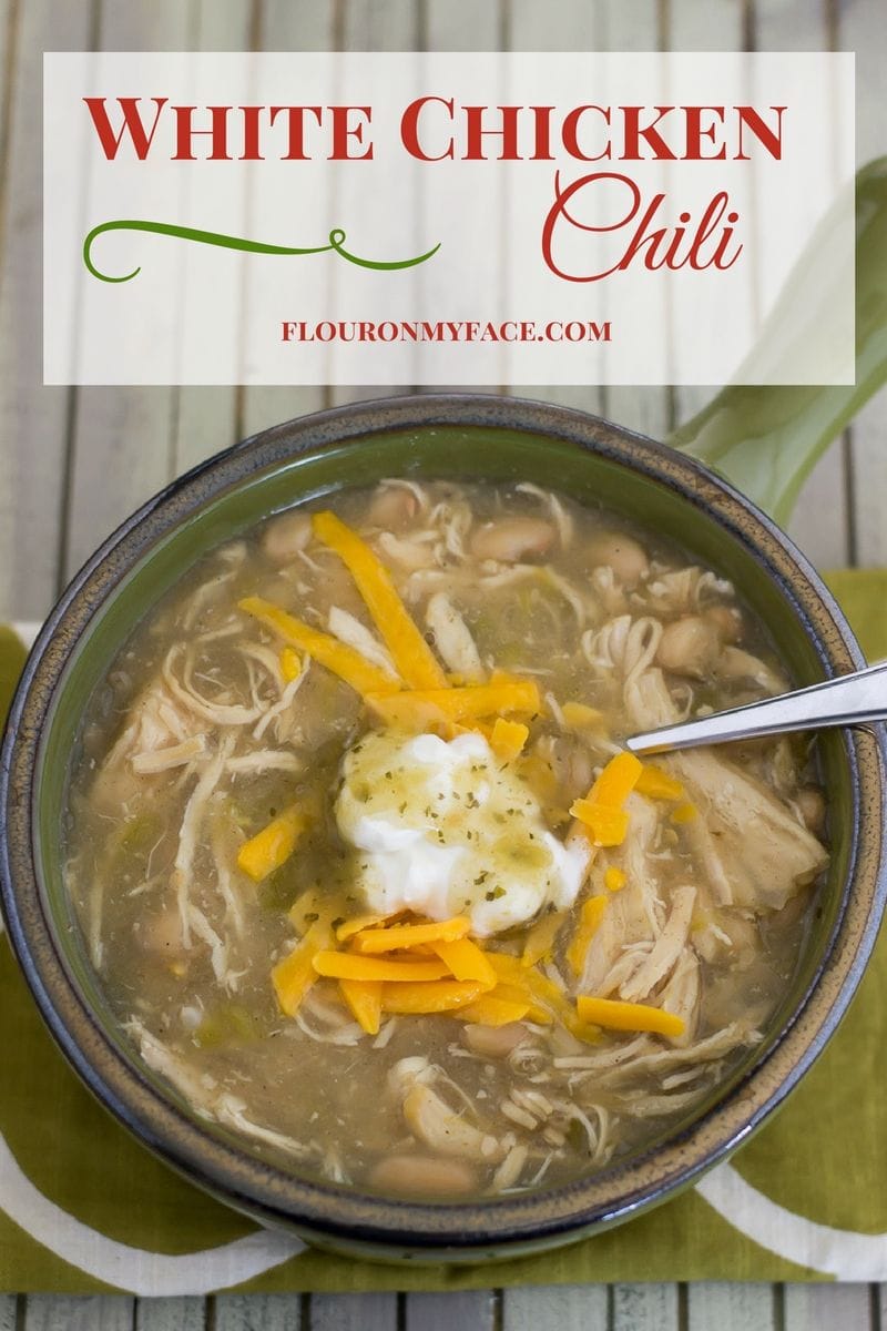Crock Pot White Chicken Chili - Flour On My Face