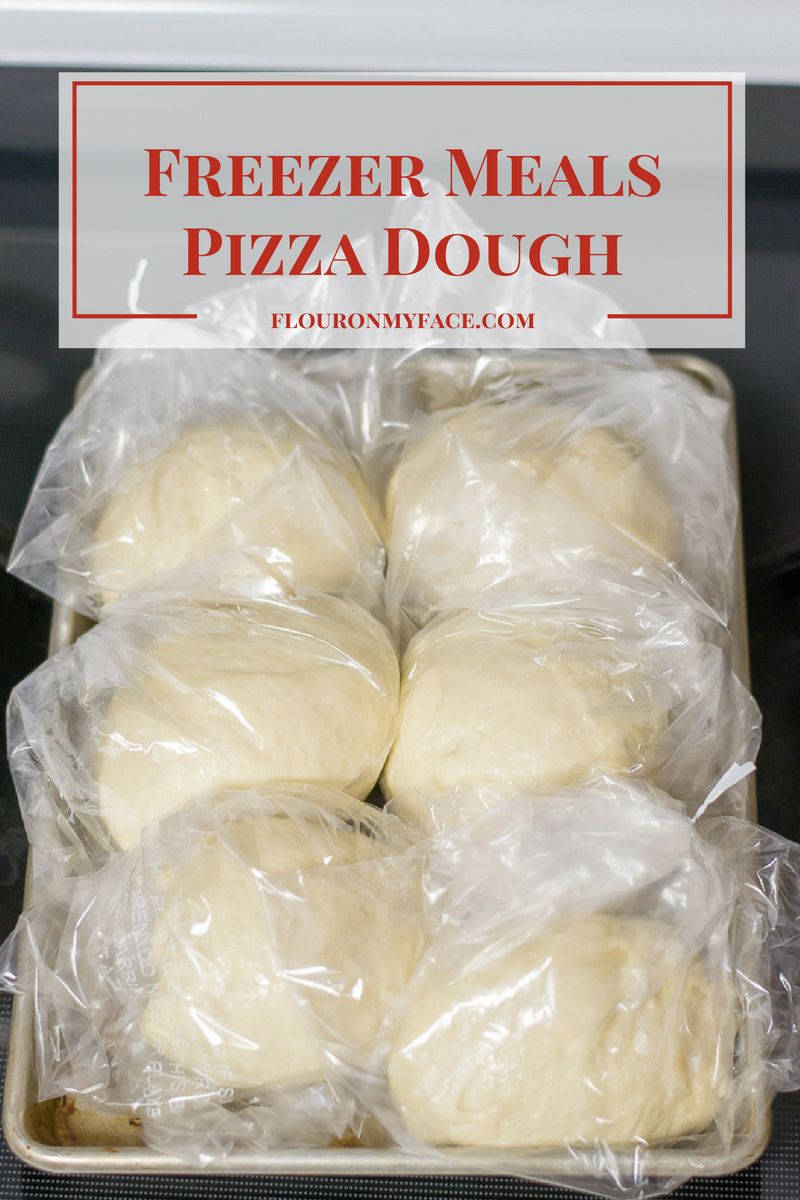 Easy Freezer Meals Homemade Pizza Dough. Who needs take out when you have your freezer loaded with homemade pizza dough ready to rise via flouronmyface.com