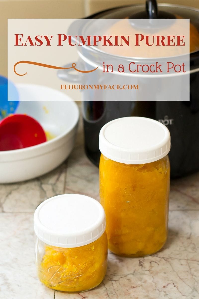 Easy Pumpkin Puree made in a crock pot easy-pumpkin-puree-crock-pot-flouronmyface
