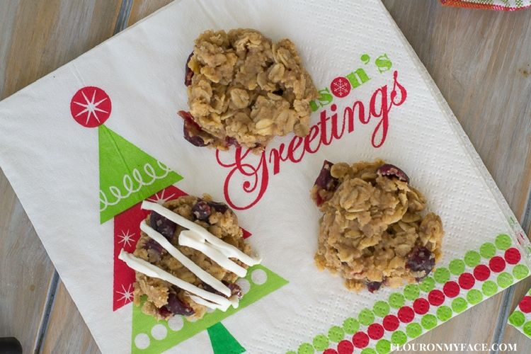 No Bake Christmas Cookie Recipe via flouronmyface.com