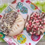 Chocolate dipped shortbread cookies make a great Christmas cookie exchange recipe. Make one cookie recipe and deocrate them four different ways for 4 different holiday cookie recipes via flouronmyface.com