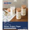 Avery Full Sheet Clear Sticker Paper