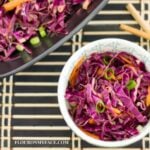 How to make Asian Slaw with red cabbage via flouronmyface.com