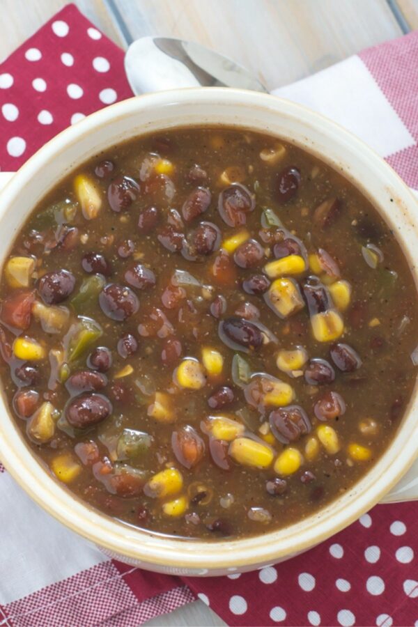 Crock Pot Black Bean Corn Soup - Flour On My Face