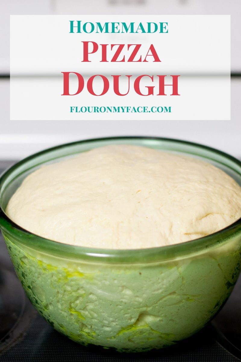 Homemade Pizza Dough recipe is delicious and can be frozen in individual serving size portion for Freezer Meals cooking via flouronmyface.com