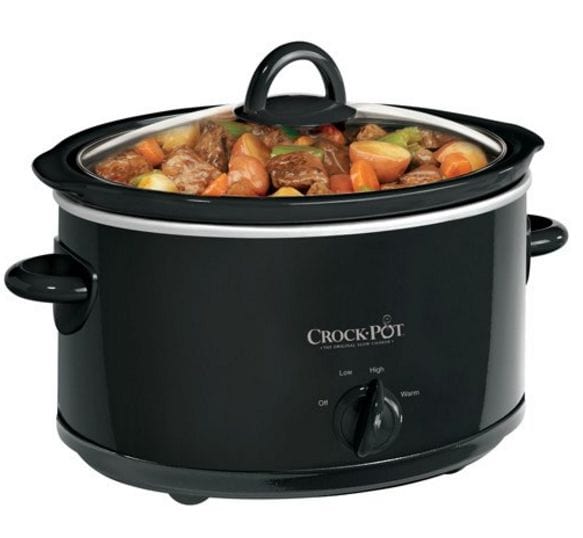 Crock Pot 4-Quart Oval Manual Slow Cooker-Black