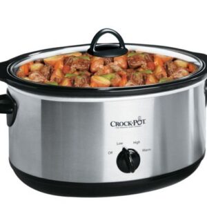 7-Quart Oval Crock Pot Slow Cooker Stainless Steel